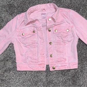 Guess Light Pink Jean Jacket for Kids